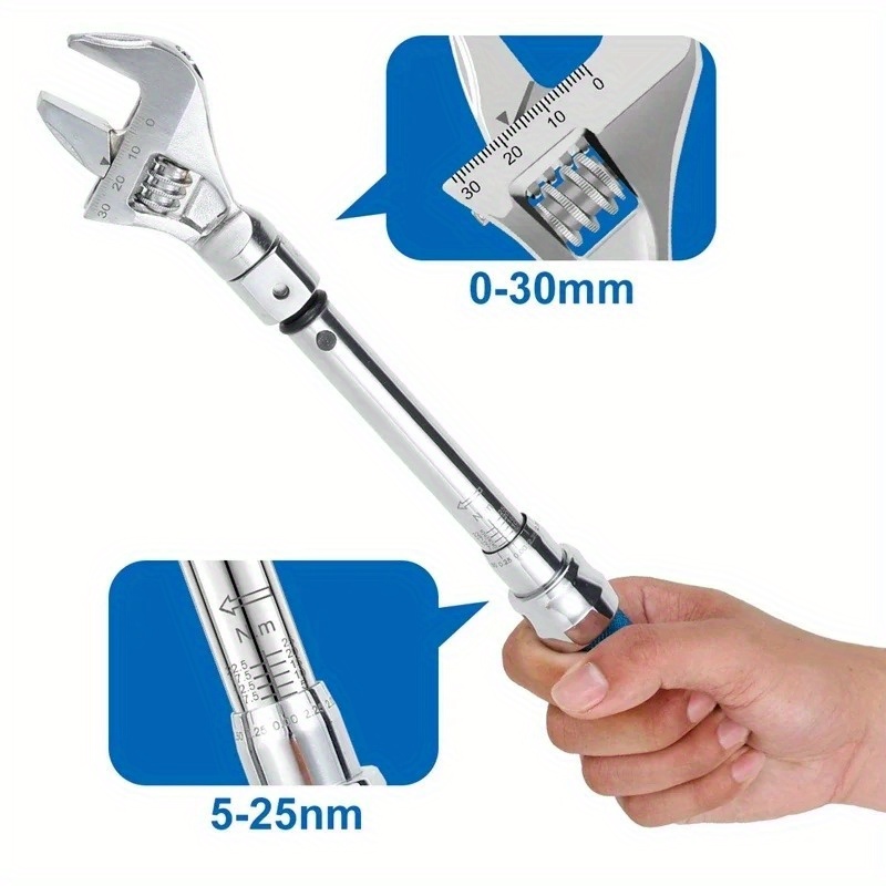 Interchangeable Head Torque Wrench Open - 1 шт. регулируемый велосипедный динамометрический ключ