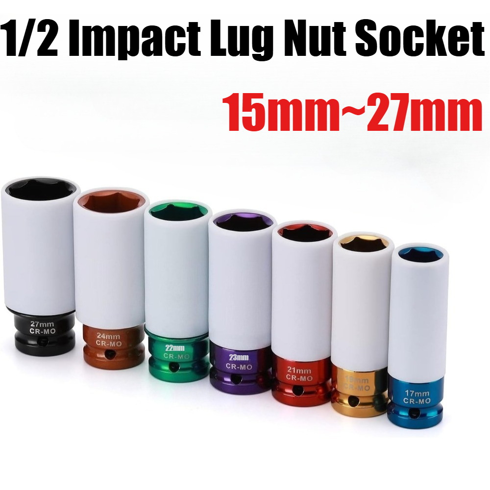 Impact Socket Thin Wall Deep Metric Set - Набор ударных торцевых головок для колесных
