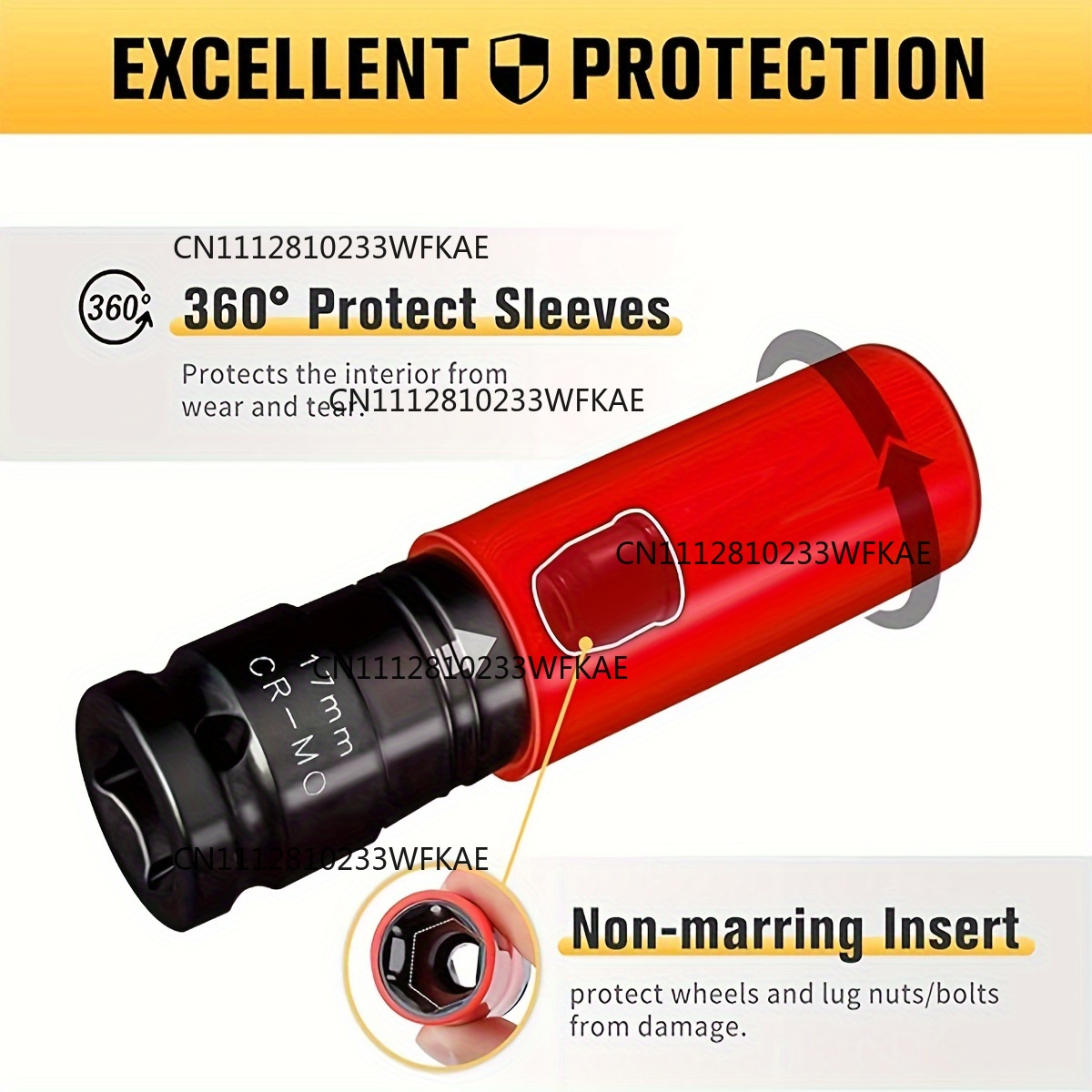 Ударная головка с защитой для  – обзор и цена Impact Socket Thin Wall Deep Metric Set