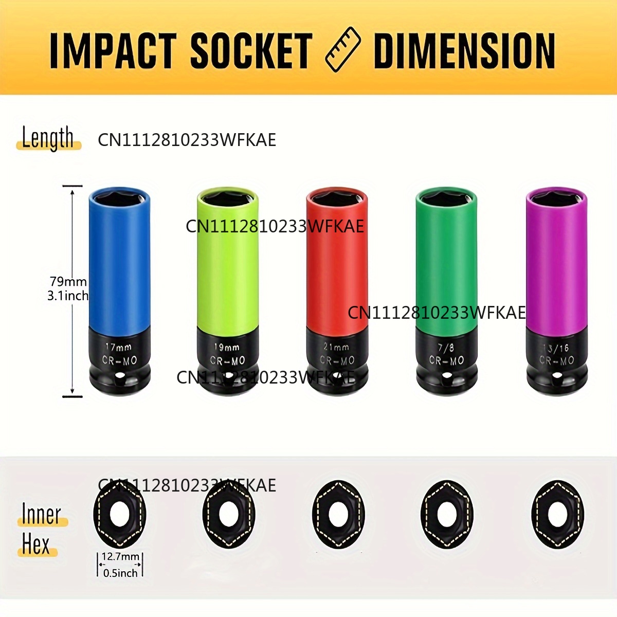 Ударная головка с защитой для  – обзор и цена Impact Socket Thin Wall Deep Metric Set