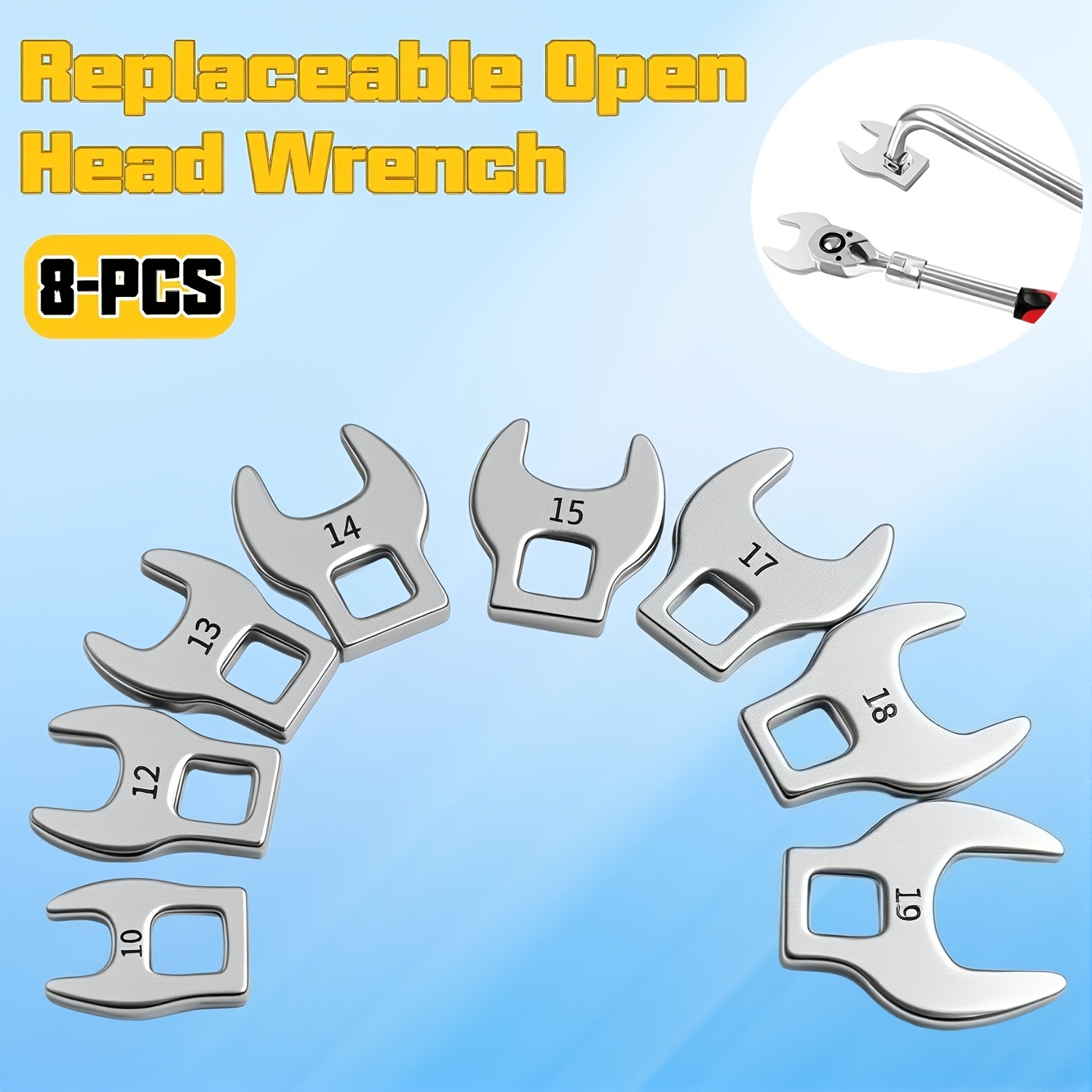 Набор из 8 сменных головок для – обзор и цена Interchangeable Head Torque Wrench Open