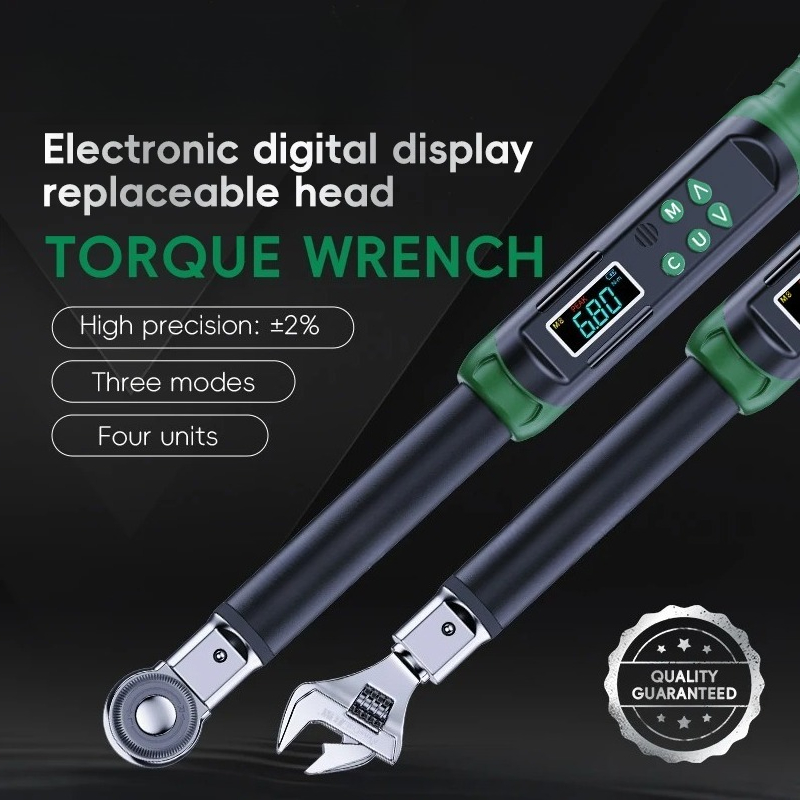 Цифровой динамометрический клю – обзор и цена Interchangeable Head Torque Wrench Open