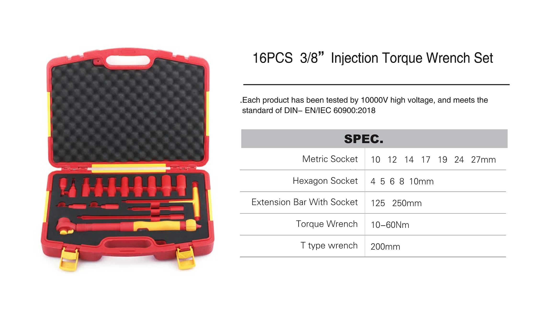 Набор из 16 изолированных инст – обзор и цена Insulated Torque Wrench 1000V Vde Electric