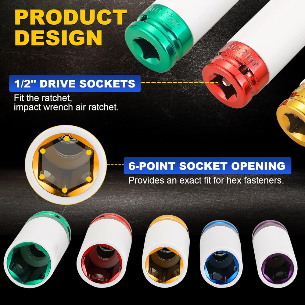 Набор ударных торцевых головок – обзор и цена Impact Socket Thin Wall Deep Metric Set
